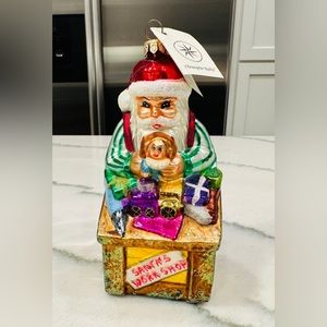CHRISTOPHER RADKO Santa’s Workshop collectible ornament. Tag